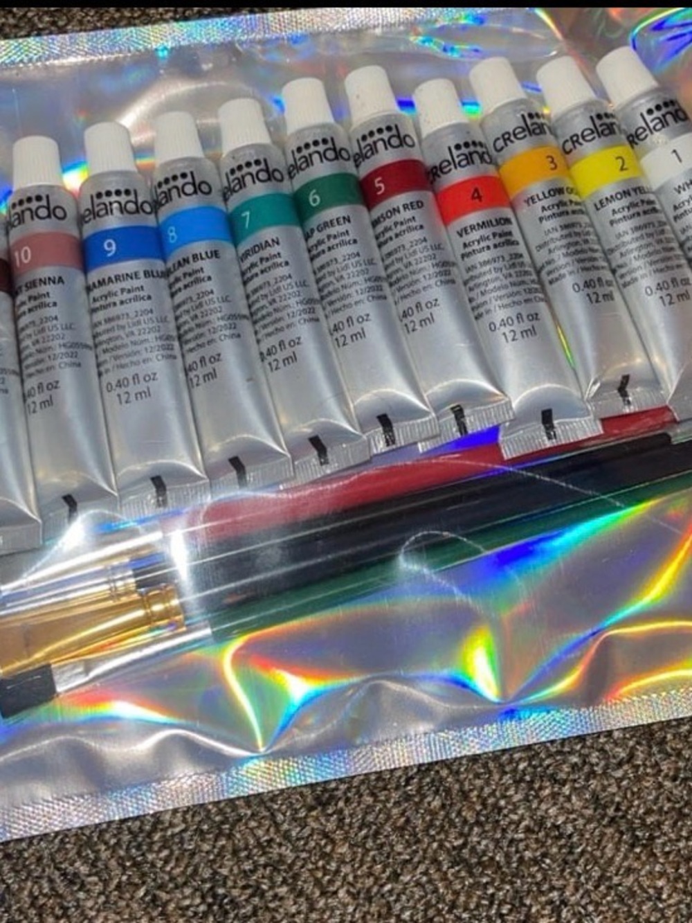 Crelando Acrylic Paint Set – Assorted Colors